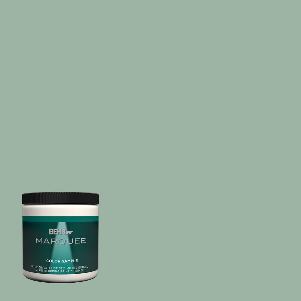 Behr Marquee 8 Oz S410 4 Copper Patina One Coat Hide Semi Gloss S410 4 Copper Patina One Coat Hide Semi