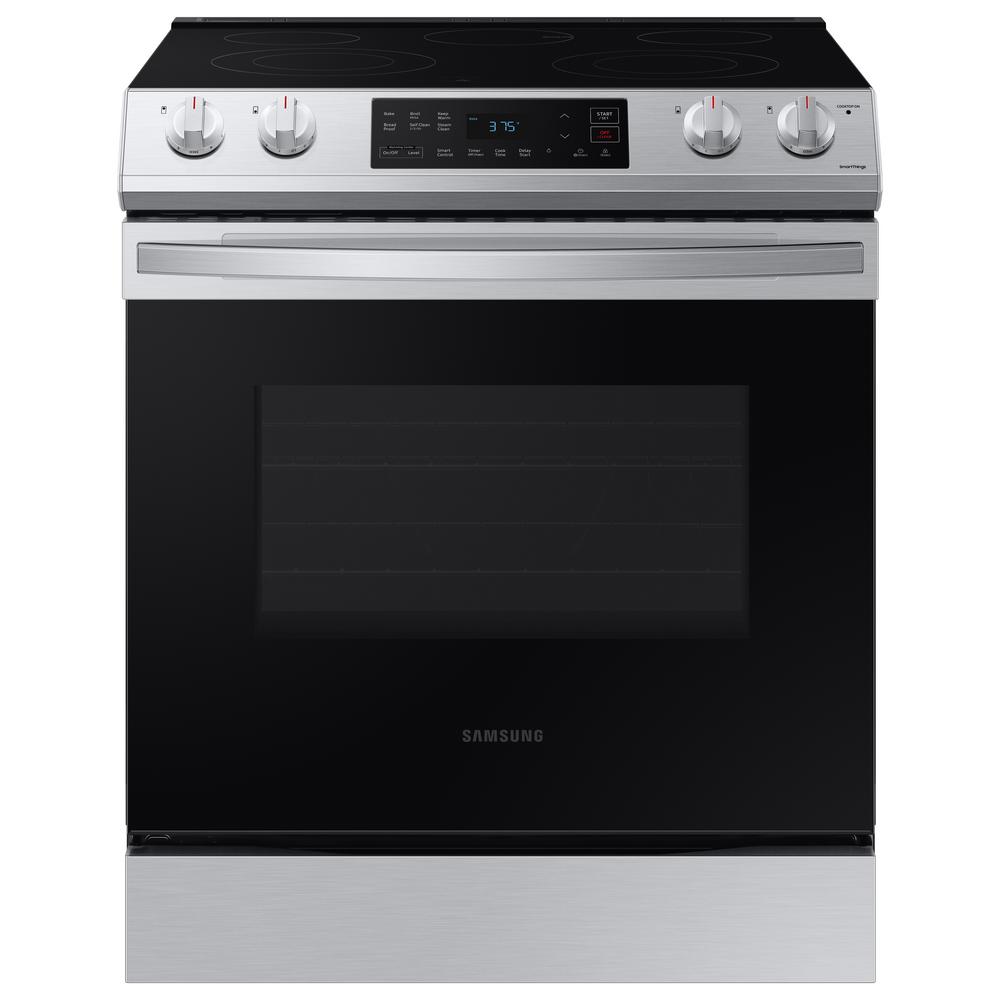 Samsung 30 in. 6.3 cu. ft. Slide-In Electric Range with Self-Cleaning
