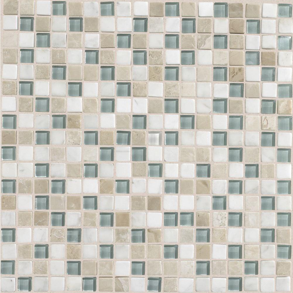 Daltile Stone Radiance Whisper Green 11 3 4 In X 8 Mm Glass And Stone Mosaic Blend Wall Tile X 12 1 2 In Building Supplies Bonsaipaisajismo Tiles