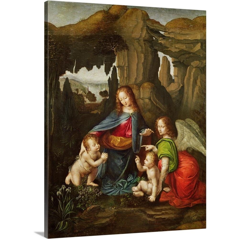 Mobel Wohnen 24 X 36 Virgin Of The Rocks By Leonardo Da Vinci Canvas Print Wall Art Maybrands Com Ng