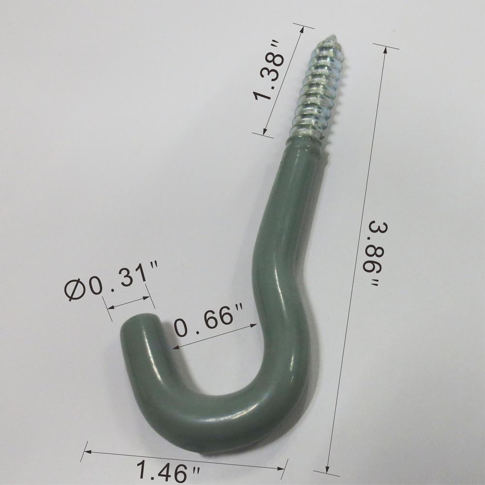 Everbilt 3 3 4 In Vinyl Coated Steel Screw In Plant Hook 30 Lbs