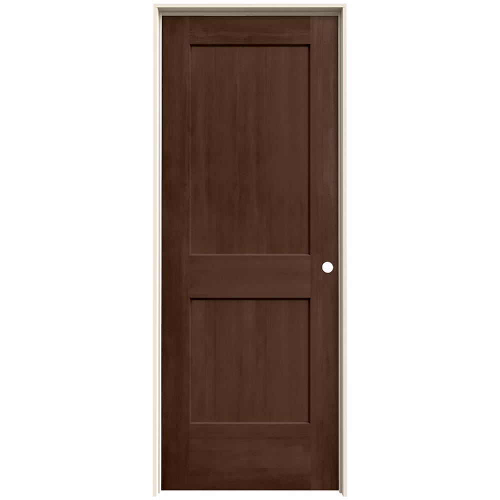 prehung milk chocolate stain molded mdf composite monroe single door interior hand jeld wen left right