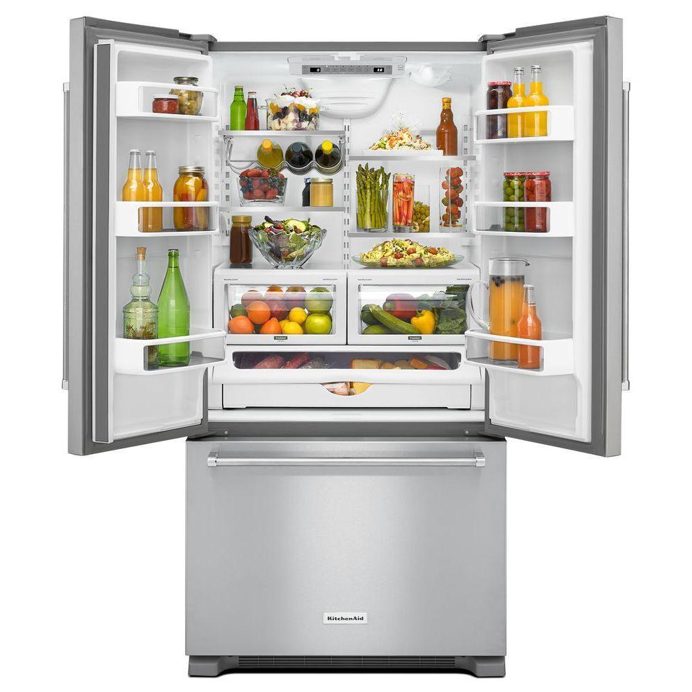 Kitchenaid 21 9 Cu Ft French Door Refrigerator In Stainless
