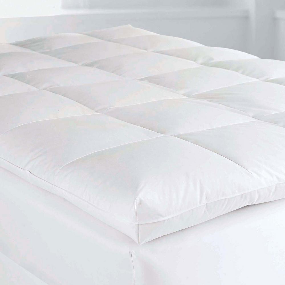 The Company Store 4 in. Queen Goose Down Baffled Mattress TopperFA31Q