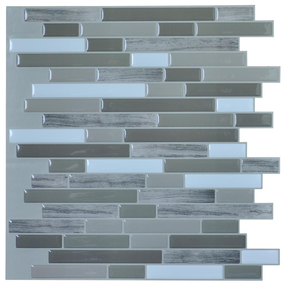 Art3d 12 In X L And Stick Vinyl Backsplash Tile Long L And Stick Vinyl Backsplash Tile In Long Stone Design 6 Pack By Art3d