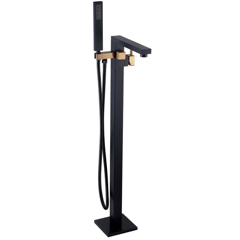 AKDY Stand Alone Tub Filler with Floor Mount Freestanding 35in Tub