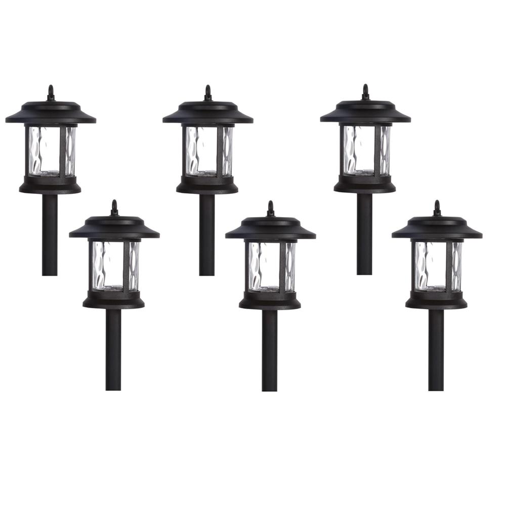 Hampton Bay 3Tier Outdoor LED Solar Lights (6Pack)79339 The Home Depot