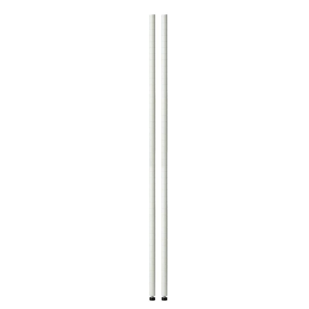 HoneyCanDo White 54 in. Pole with Leg Levelers (2Pack)SHFPOL2W54