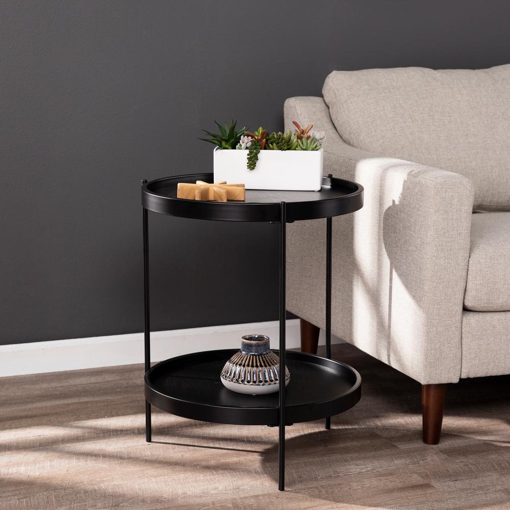 Southern Enterprises Garcia Black Round Farmhouse Style End Table Hd433370 The Home Depot - Farmhouse Style Living Room End Tables Southern Enterprises Garcia Black Round Farmhouse Style End Table Hd433370 The Home Depot - Farmhouse Style Living Room End Tables