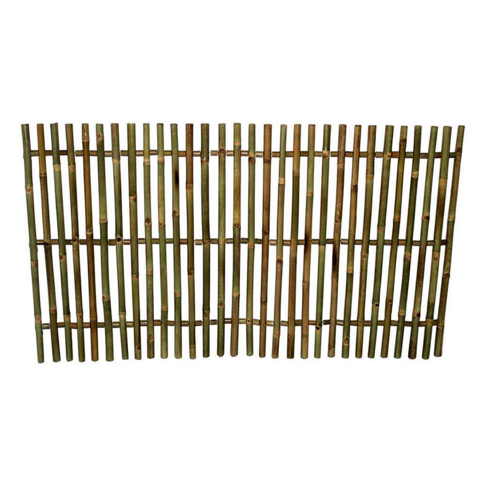 MGP 5 ft. L x 3 ft. H Bamboo Picket Rolled Fence Even Top ...