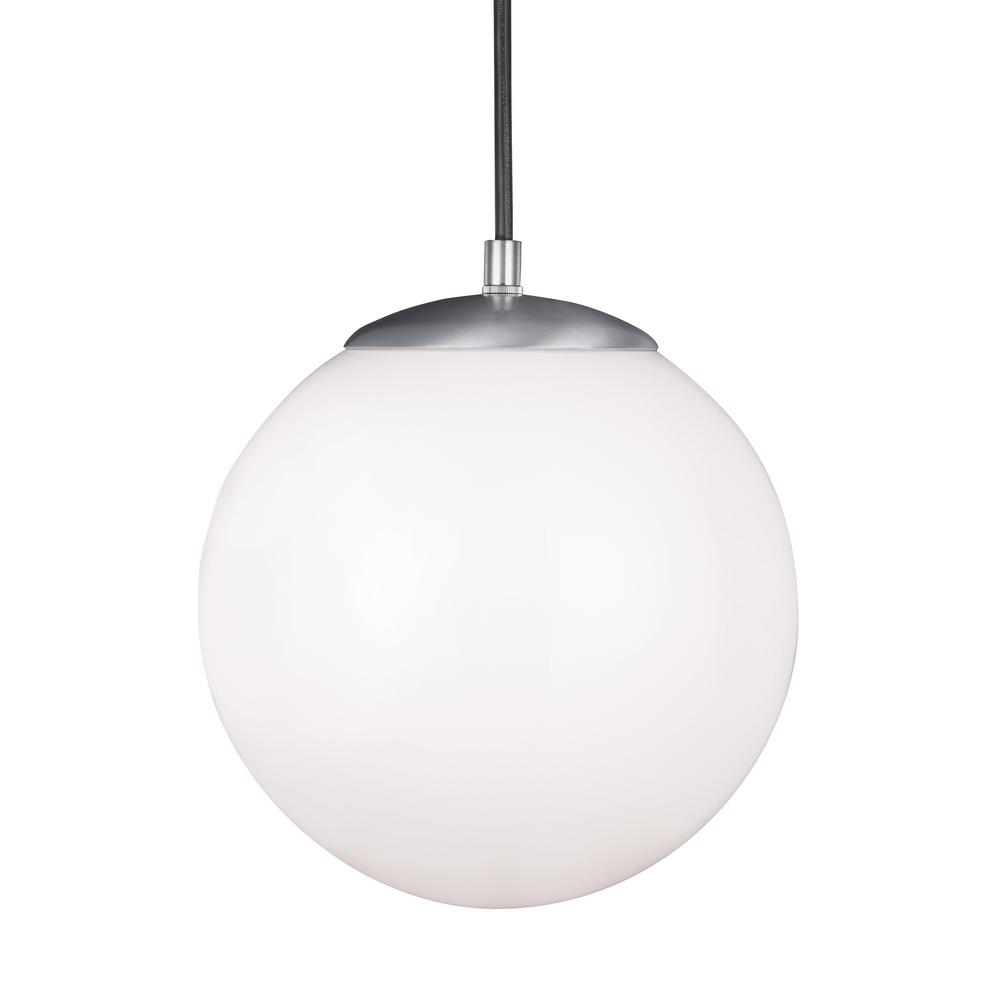 Sea Gull Lighting Hanging Globe 1-Light Satin Aluminum Pendant with LED Bulb by Sea Gull Lighting