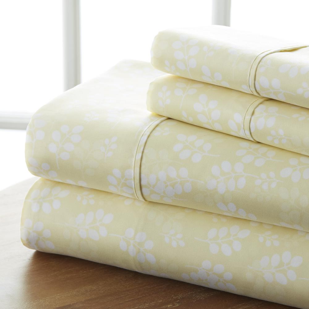 Becky Cameron 4-Piece Ivory Floral Microfiber California King Sheet Set was $42.29 now $33.83 (20.0% off)
