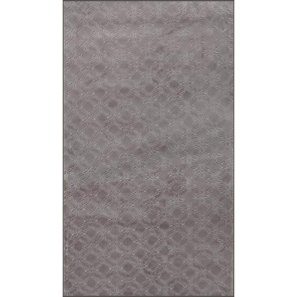 MSRUGS Newruz Collection Brown Black 16 in. x 24 in. Polypropylene Bath