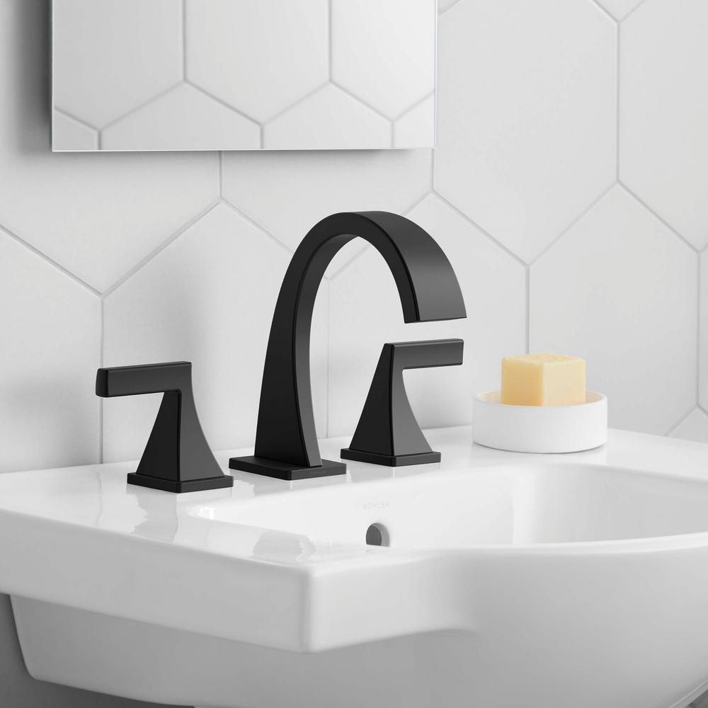 KOHLER Black Widespread Bathroom Faucets Bathroom Sink Faucets
