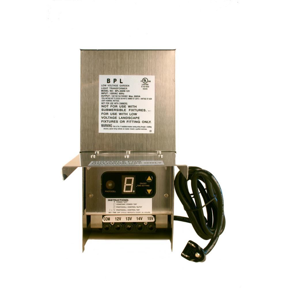 Transformers Outdoor Lighting Accessories The Low Voltage Multi Tap 300 Watt 12 15 Volt Stainless Steel Landscape Lighting