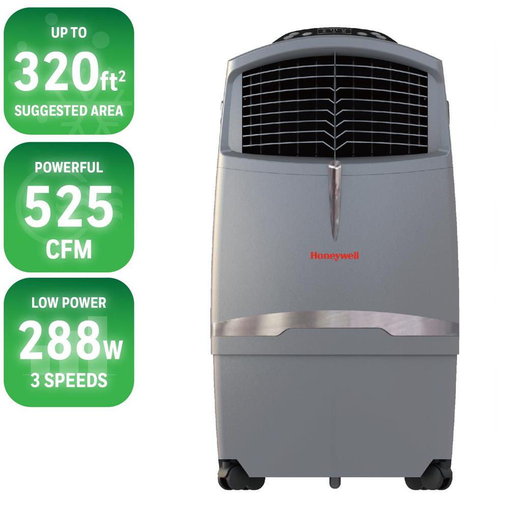Honeywell 525 CFM 4Speed Indoor/Outdoor Portable Evaporative Cooler (Swamp Cooler) with Remote