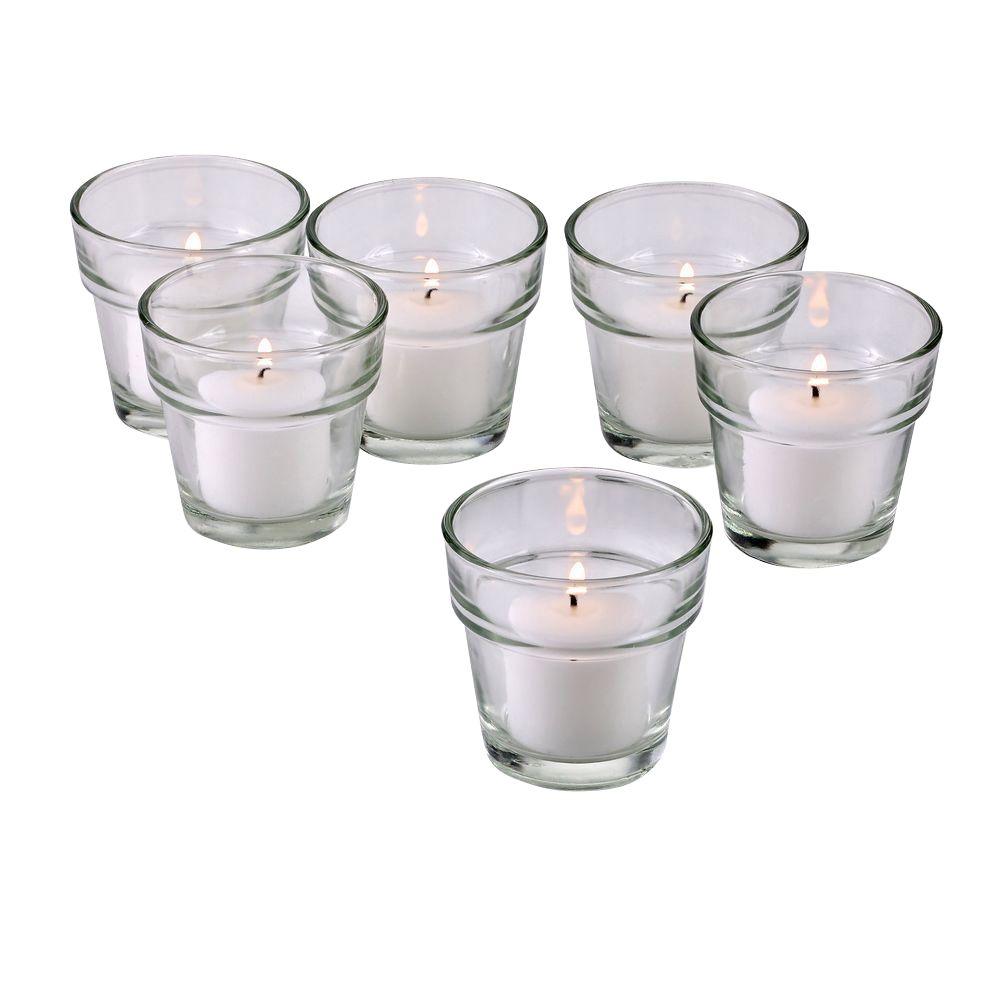 white votive holders