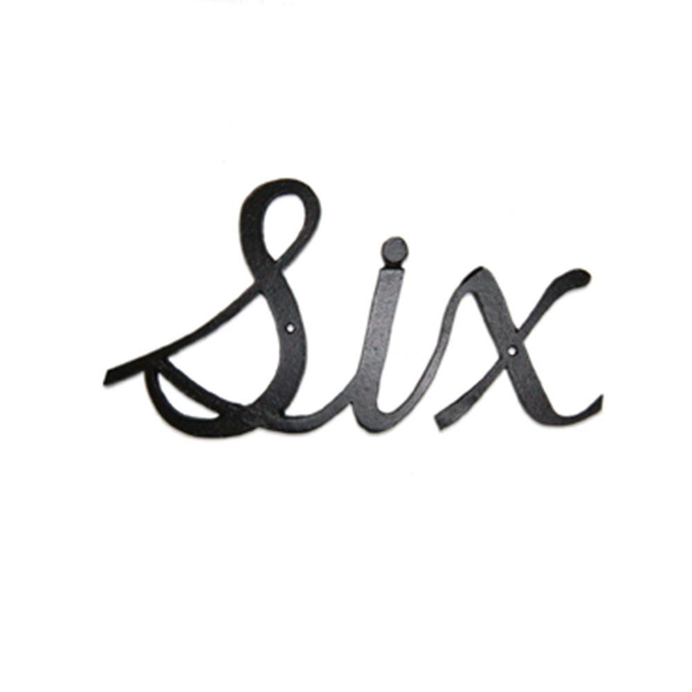 Montague Metal Products 3 125 In Aluminum Script House Number Six Shn 6sm The Home Depot
