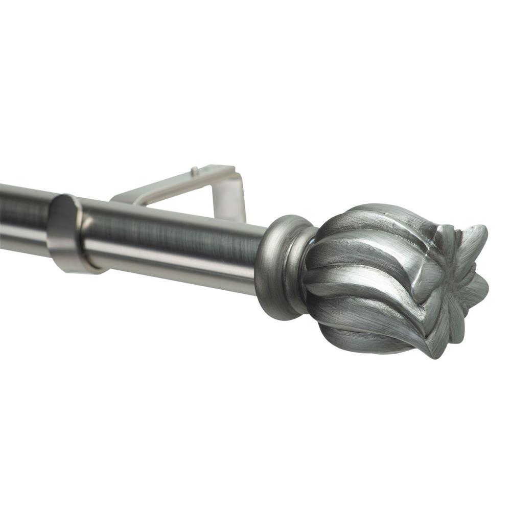Art Decor 28 In 48 In Adjustable 1 In Single Curtain Rod Set