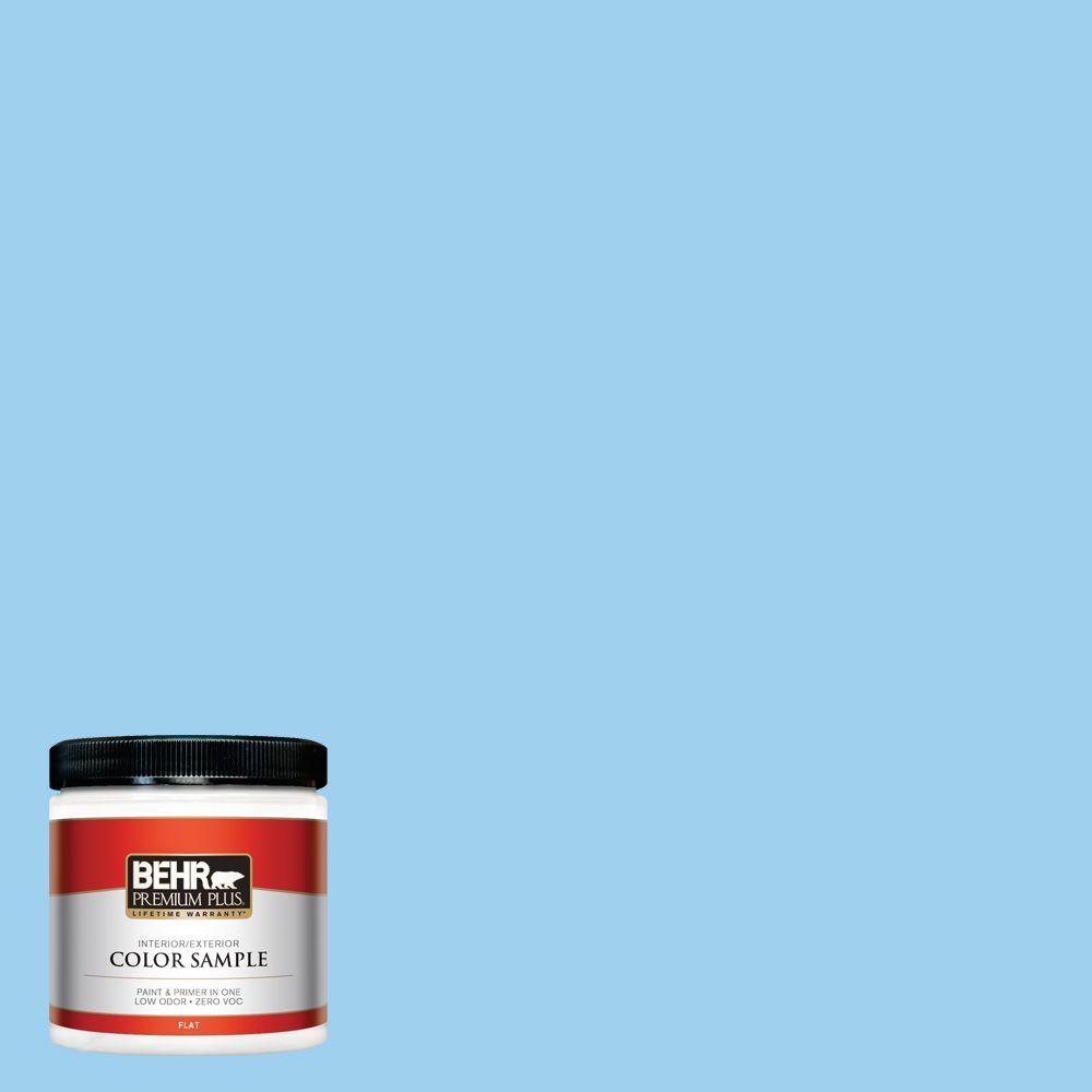 Behr Premium Plus 8 Oz P500 3 Spa Blue Flat Interior Exterior P500 3 Spa Blue Flat Interior Exterior
