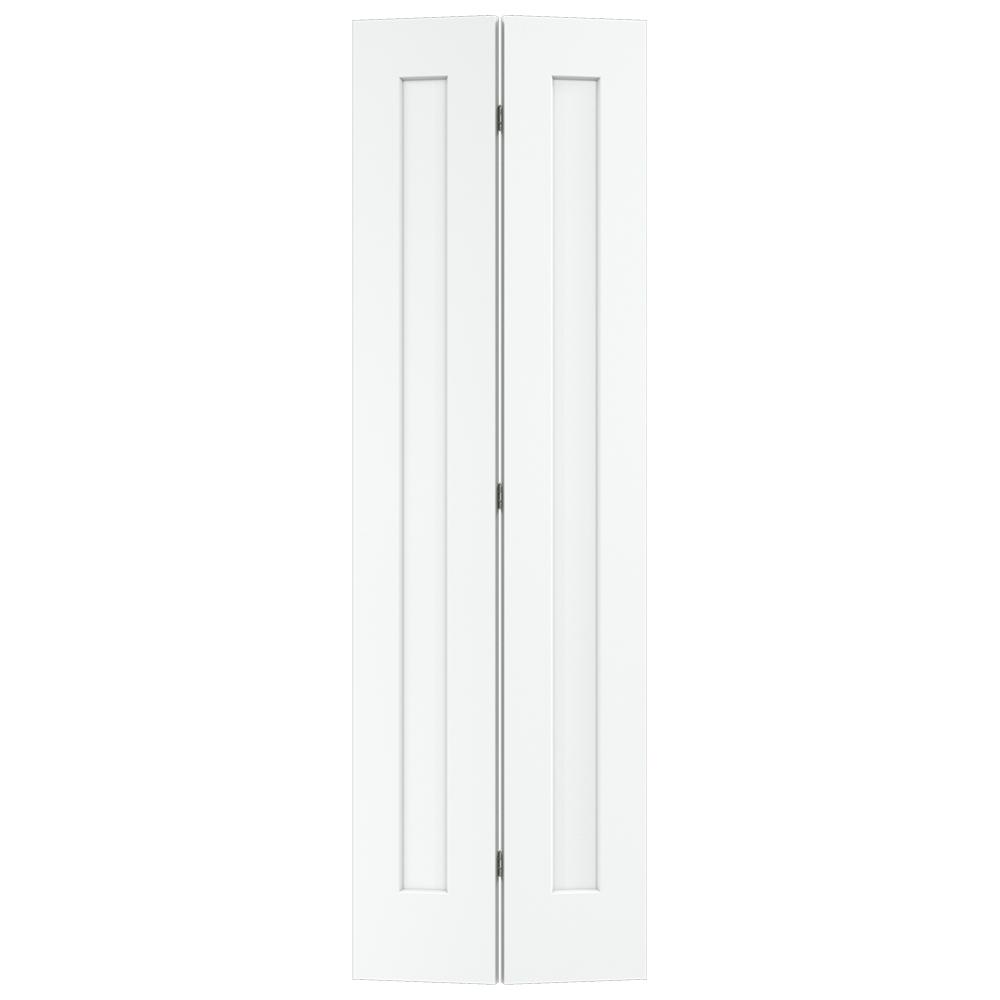 JELD-WEN 24 In. X 80 In. Madison White Painted Smooth Molded Composite ...