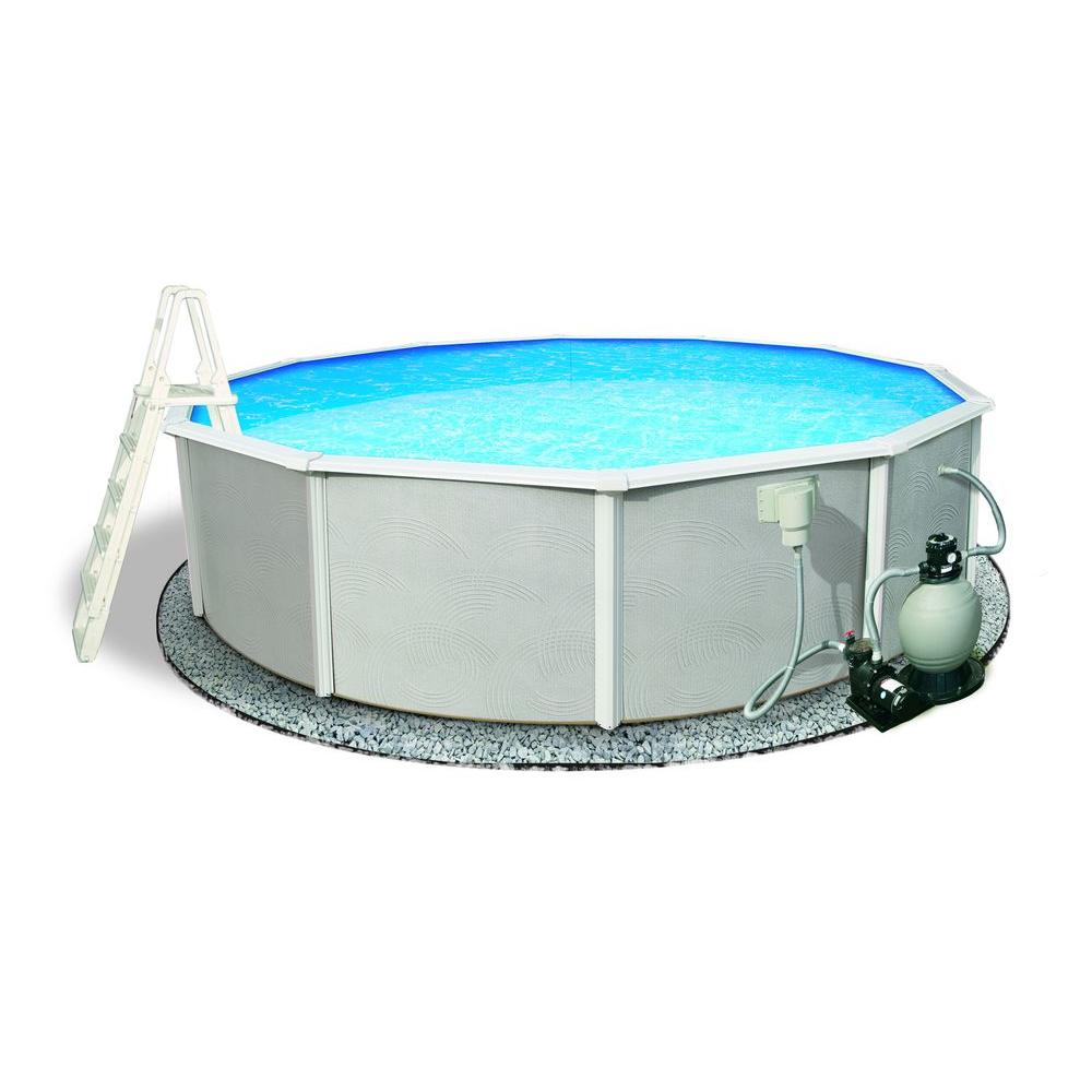 Above Ground Pools Pool Supplies The Home Depot Deep Metal Wall Above