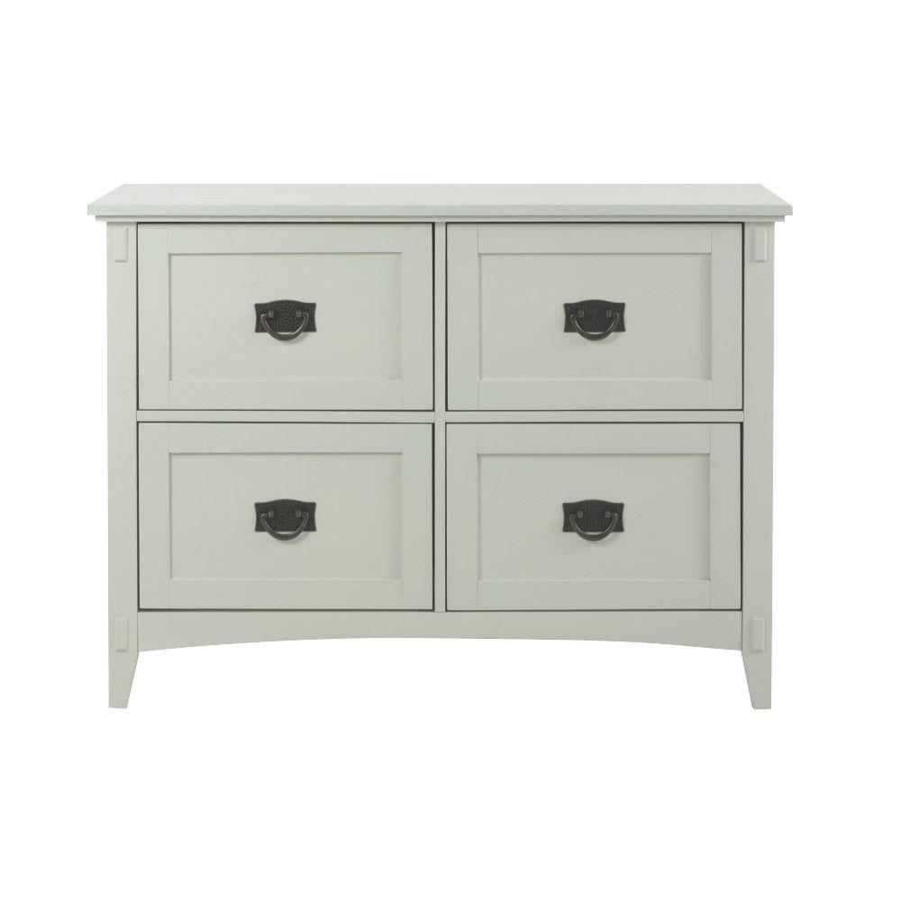 4 White File Cabinets Home Office Furniture The Home Depot
