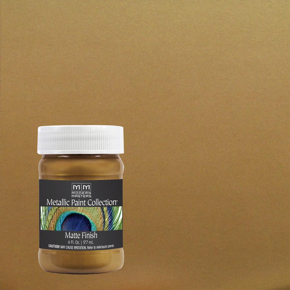 Modern Masters 6 oz. Brass Water-Based Matte Metallic Interior Paint ...