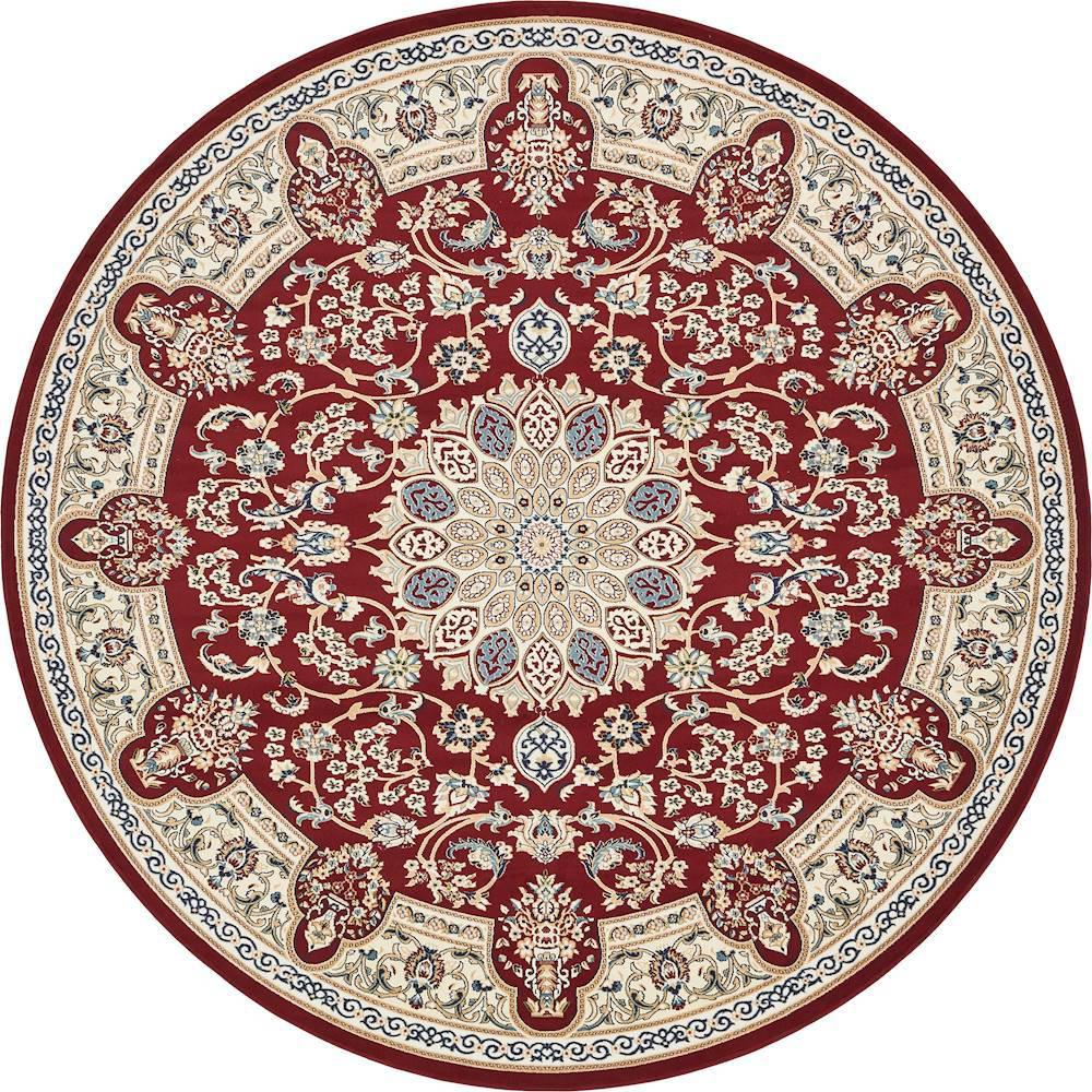 Unique Loom Nain Design Burgundy 10 ft. x 10 ft. Round Area Rug3135093