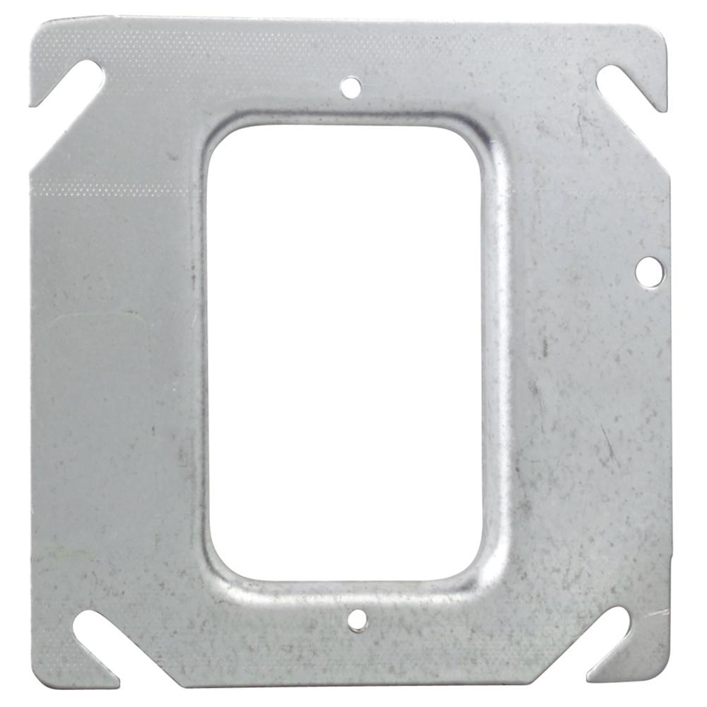 Steel City 1Gang 4 in. Square Metal Electrical Box Mud Ring52C3610R