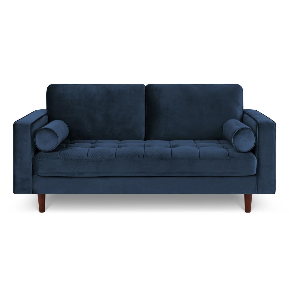 Poly And Bark 72 In. Inga Space Blue Apartment Velvet Sofa-HD-LR-412 ...