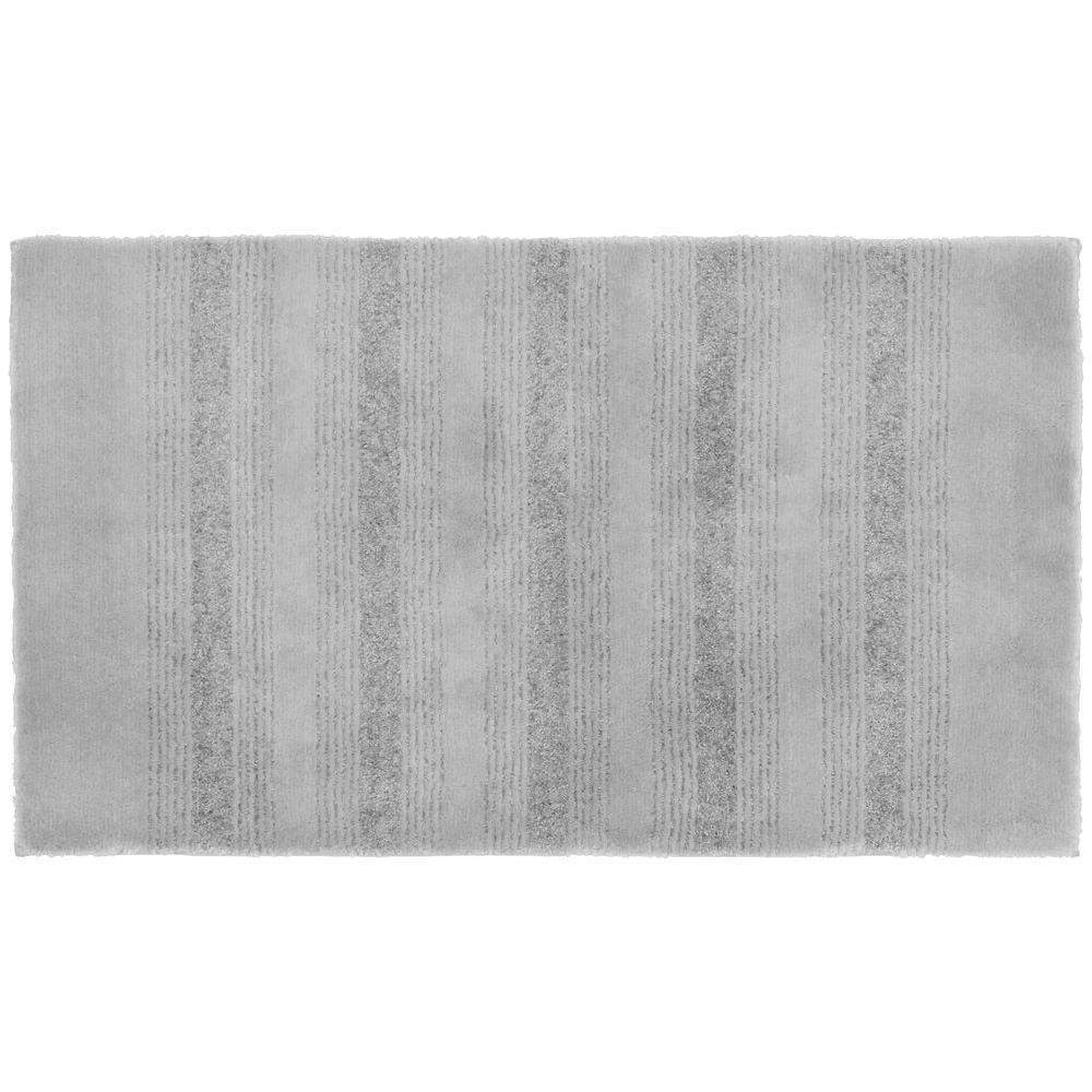 Garland Rug Essence Platinum Gray 24 in. x 40 in. Washable Bathroom