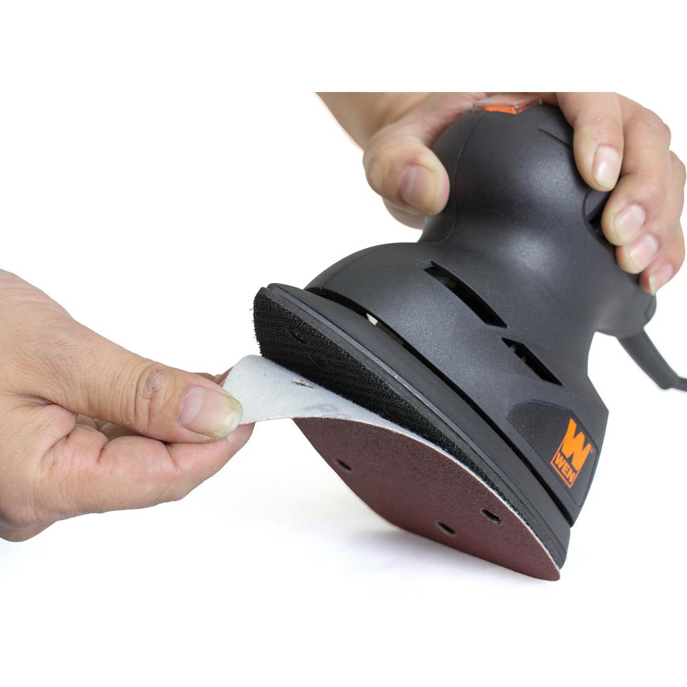 Wen Detailing Palm Sander 80-Grit Hook and Loop Sandpaper (10-Pack) by WEN