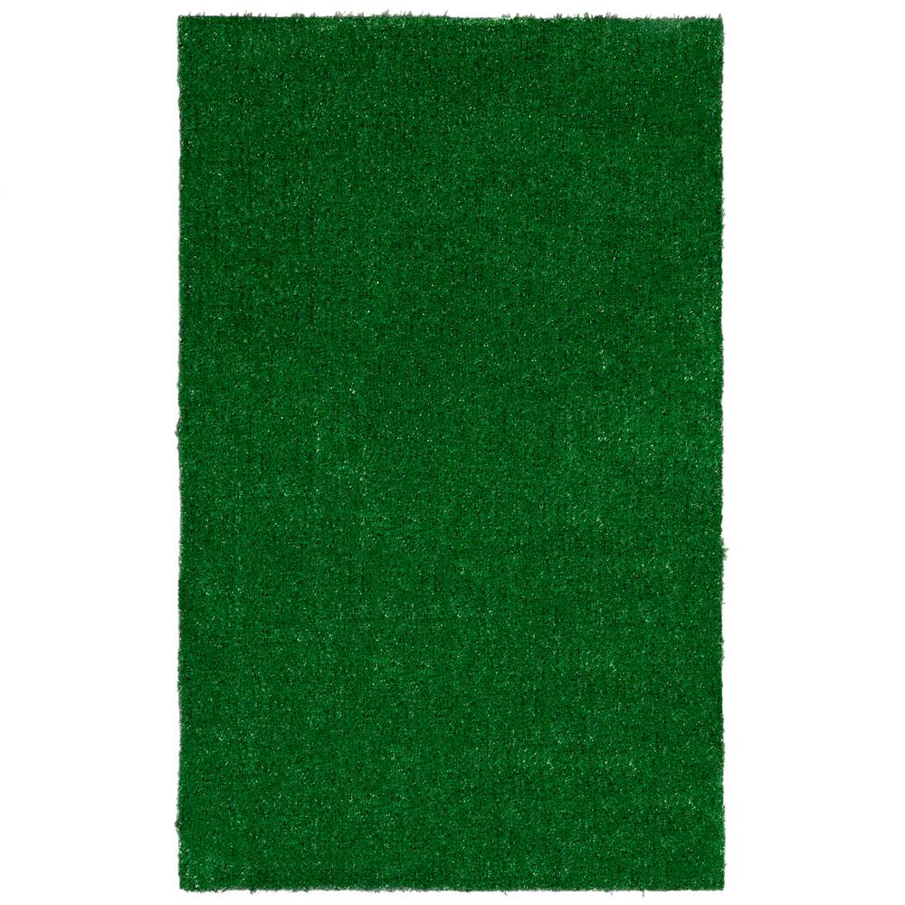 Ottomanson Evergreen Collection Green 2x3 Indoor/Outdoor Area RugR250