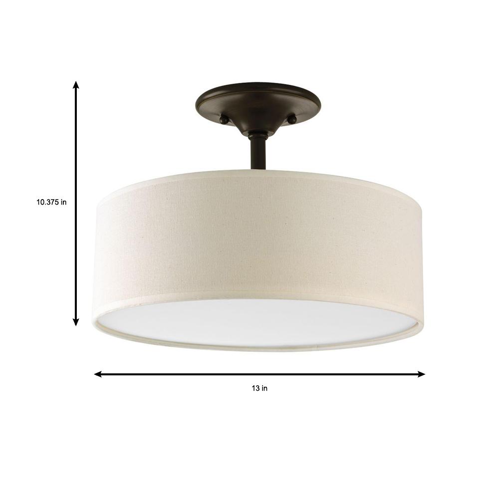 Progress Lighting Inspire 13 In 2 Light Antique Bronze Semi Flush Mount P3939 20 The Home Depot - Semi Flush Mount Ceiling Light Uk Progress Lighting Inspire 13 In 2 Light Antique Bronze Semi Flush Mount P3939 20 The Home Depot - Semi Flush Mount Ceiling Light Uk