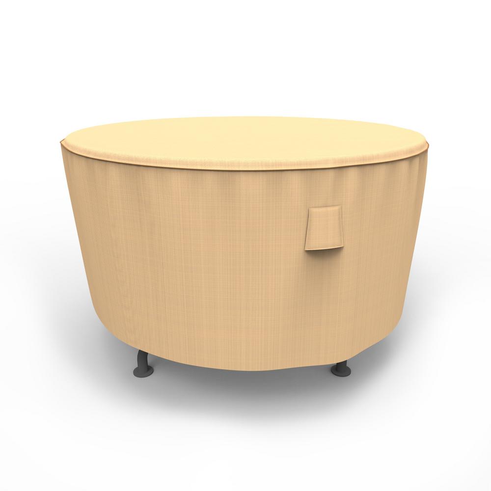 Budge Rust Oleum Neverwet Medium Tan Outdoor Round Patio Table Cover Budge Rust Oleum Neverwet Medium Tan Outdoor Round Patio Table Cover