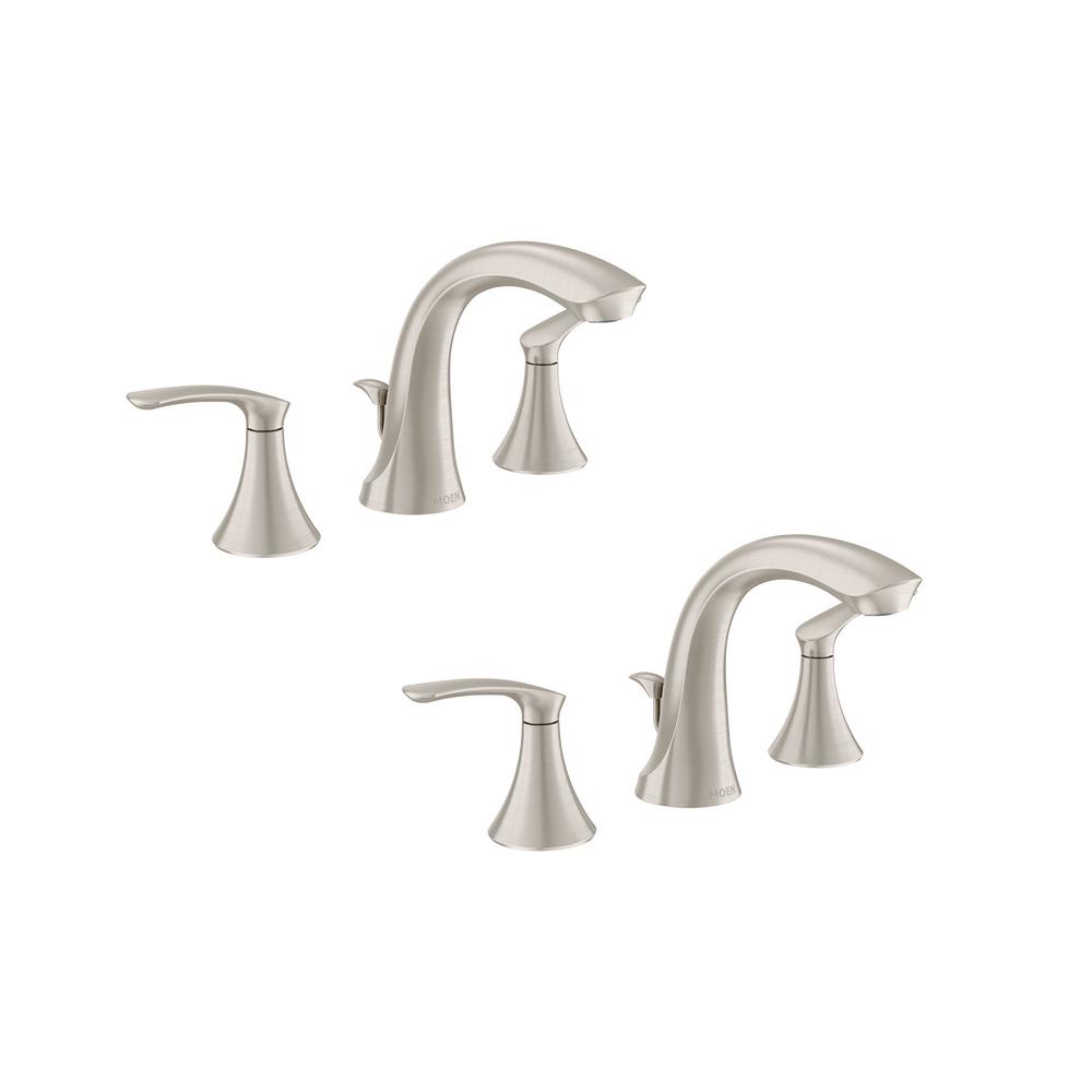 Moen Darcy 8 In Widespread 2 Handle High Arc Bathroom Faucet Handle High Arc Bathroom Faucet