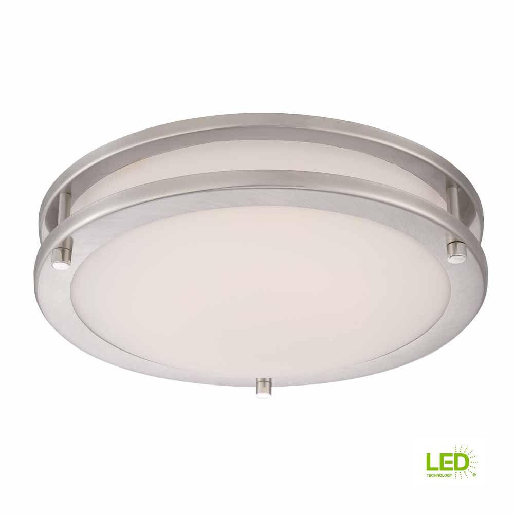 Details About Integrated Led Low Profile Ceiling Light Flush Mount 120 W Frosted White Glass