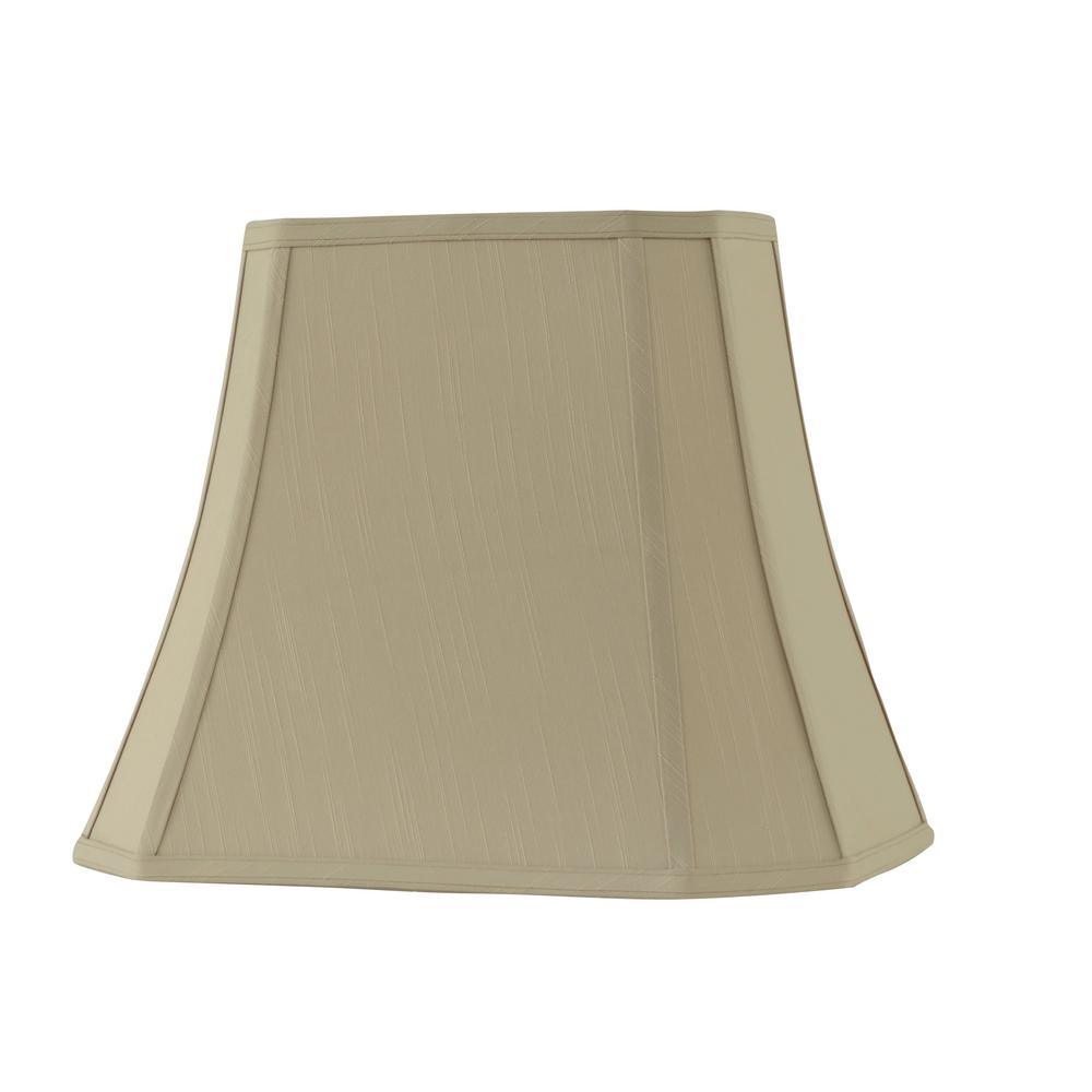 12 In X 16 In W X 14 In H Taupe Linen Rectangle Bell Lamp Shade 13   Taupe Lamp Shades 13 Sh711t 64 1000 