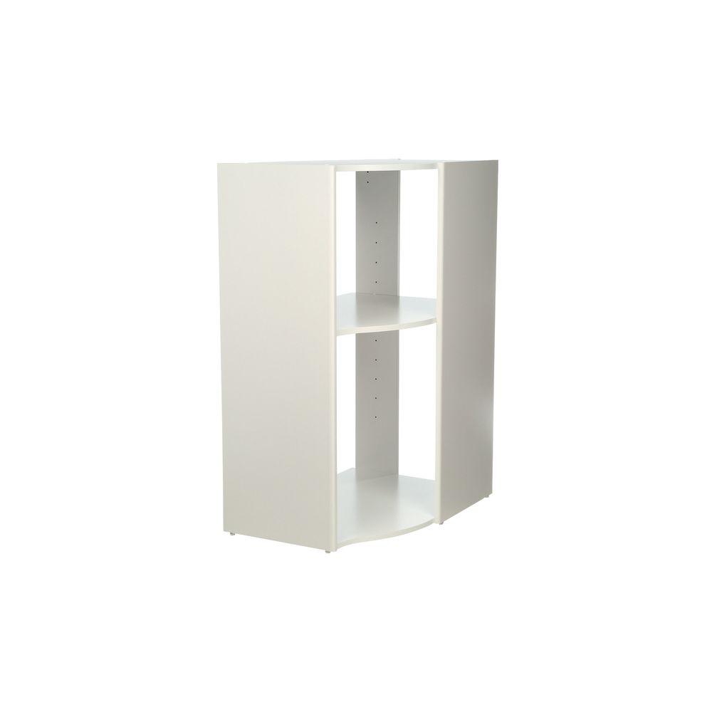 ClosetMaid Selectives 20 in. x 41.5 in. x 29 in. 3-Shelf White Stackable Corner Organizer-7031 - The Home Depot