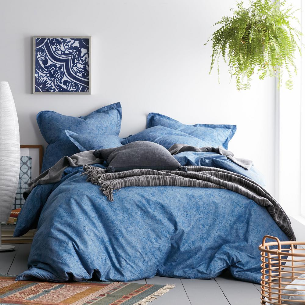 Cstudio Home By The Company Store Vintage Wash 3 Piece Blue Solid