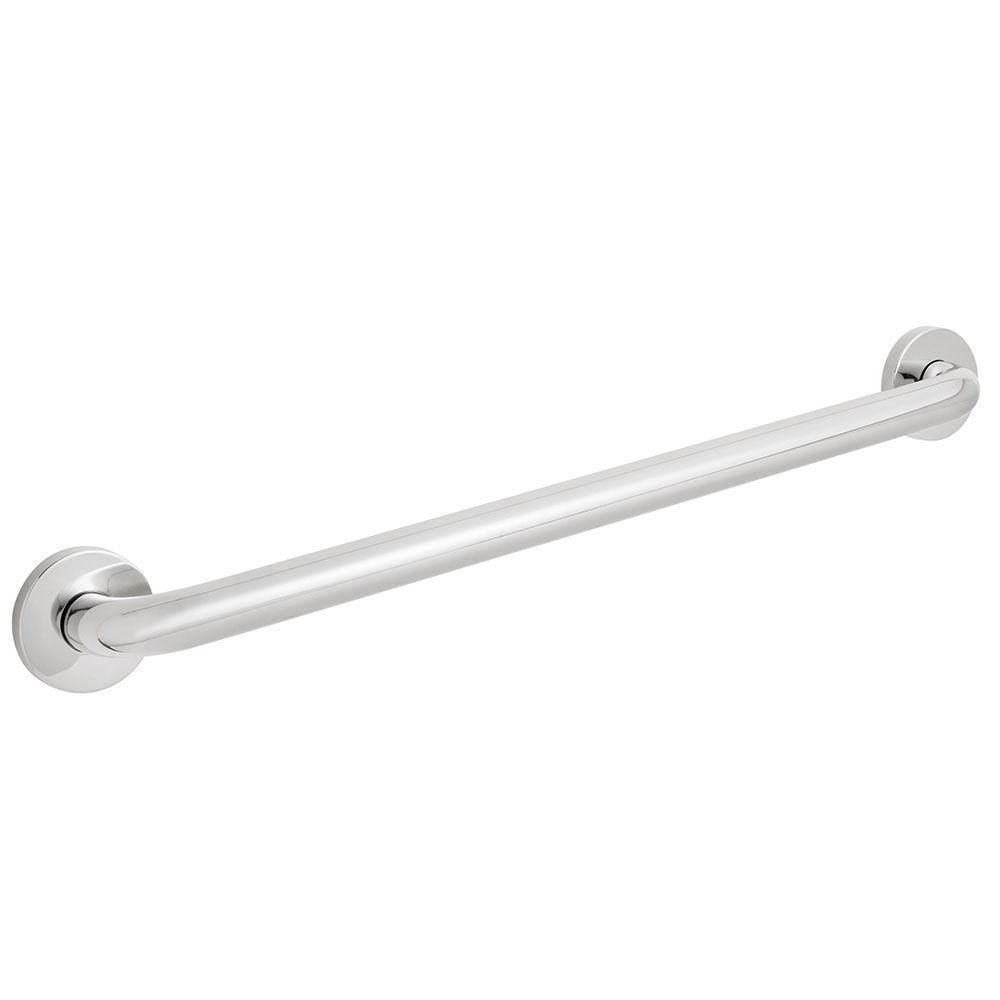 Polished Chrome Grab Bars Bathroom Hardware The Home Depot Ada Grab Bar In Polished Chrome