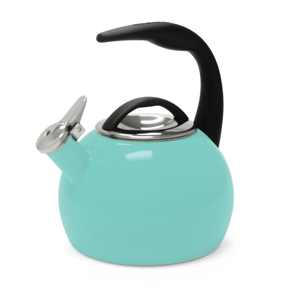 Chantal Anniversary 8cups EnamelOnSteel Aqua Tea Kettle37ANN AQ The Home Depot