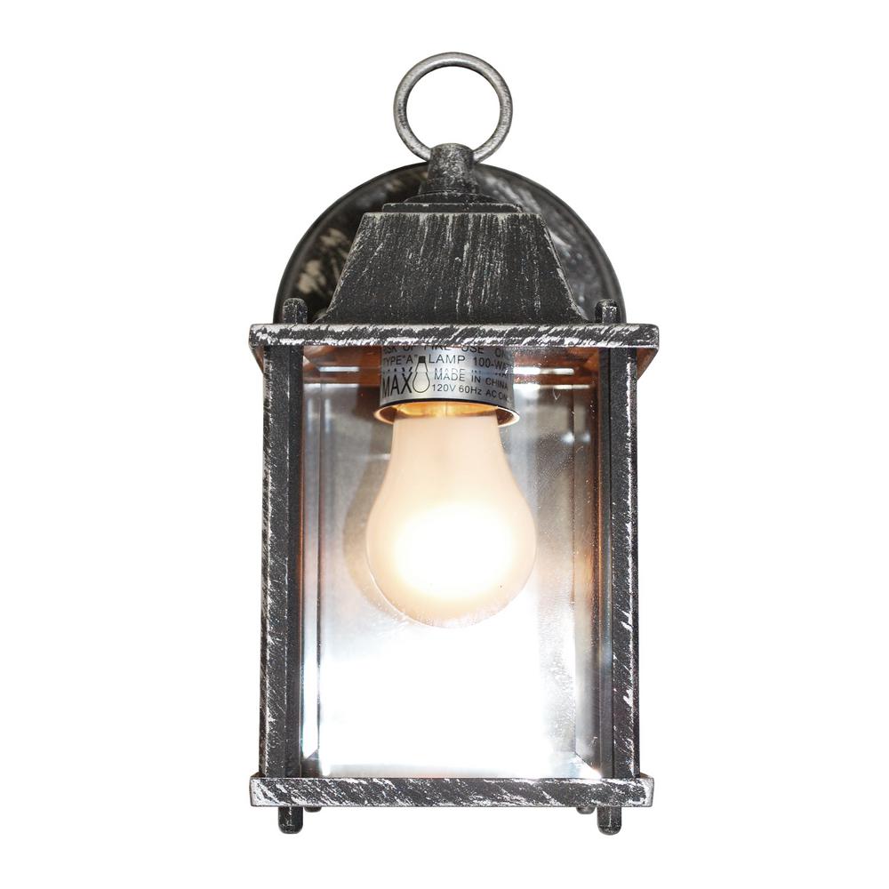 Hampton Bay 1Light Rustic Iron Outdoor WallMount Lantern (2Pack