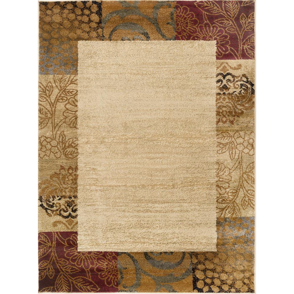Tayse Rugs Elegance Ivory 8 ft. x 10 ft. Transitional Area Rug5202