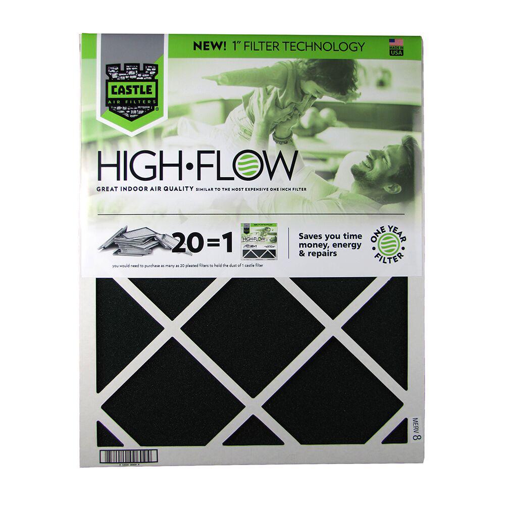 20 in. x 25 in. HVAC Air Filter FRP 8 1Year High Flow Filter12025