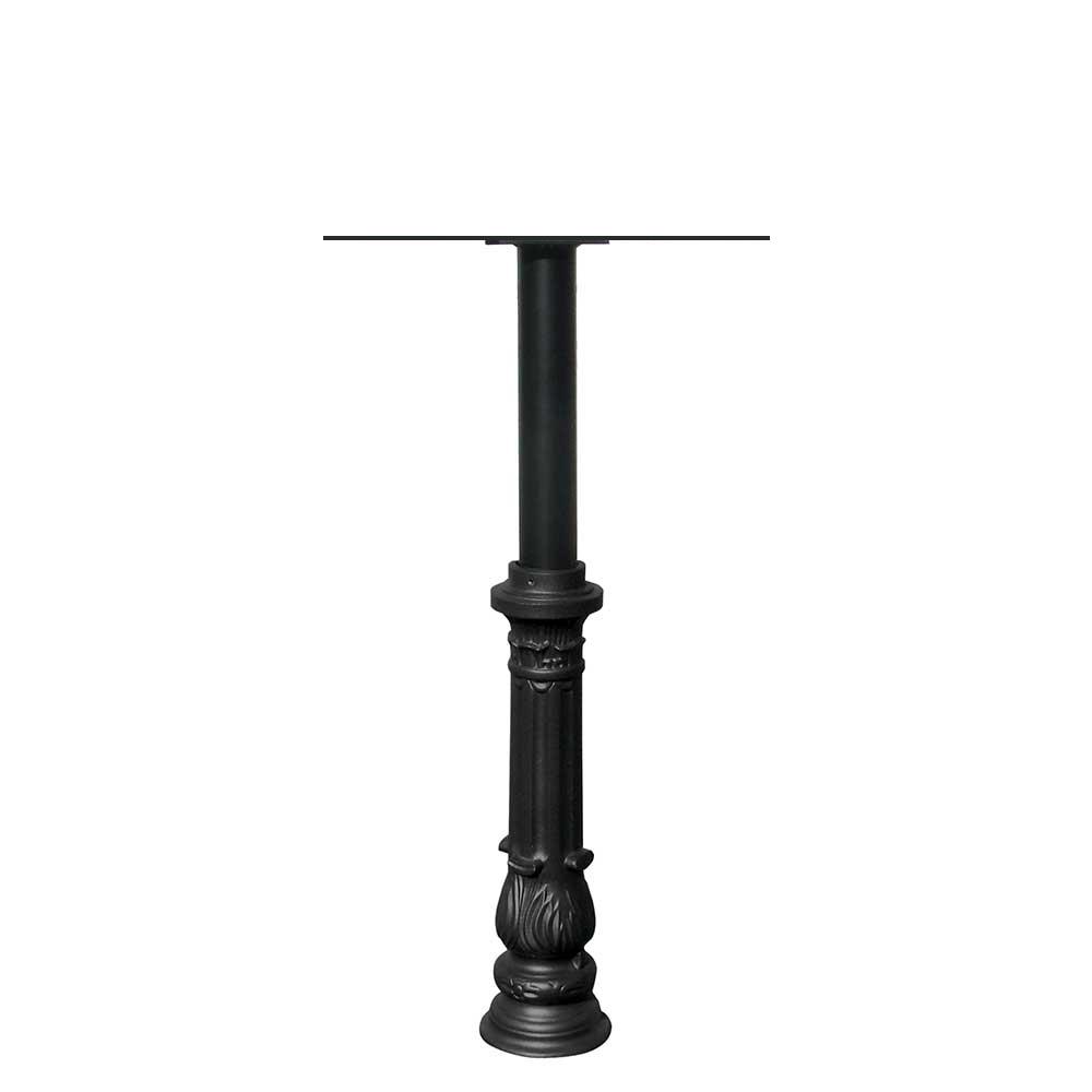 Eye Level Beige Stacked Stone Mailbox Post Kit with Decorative Scroll