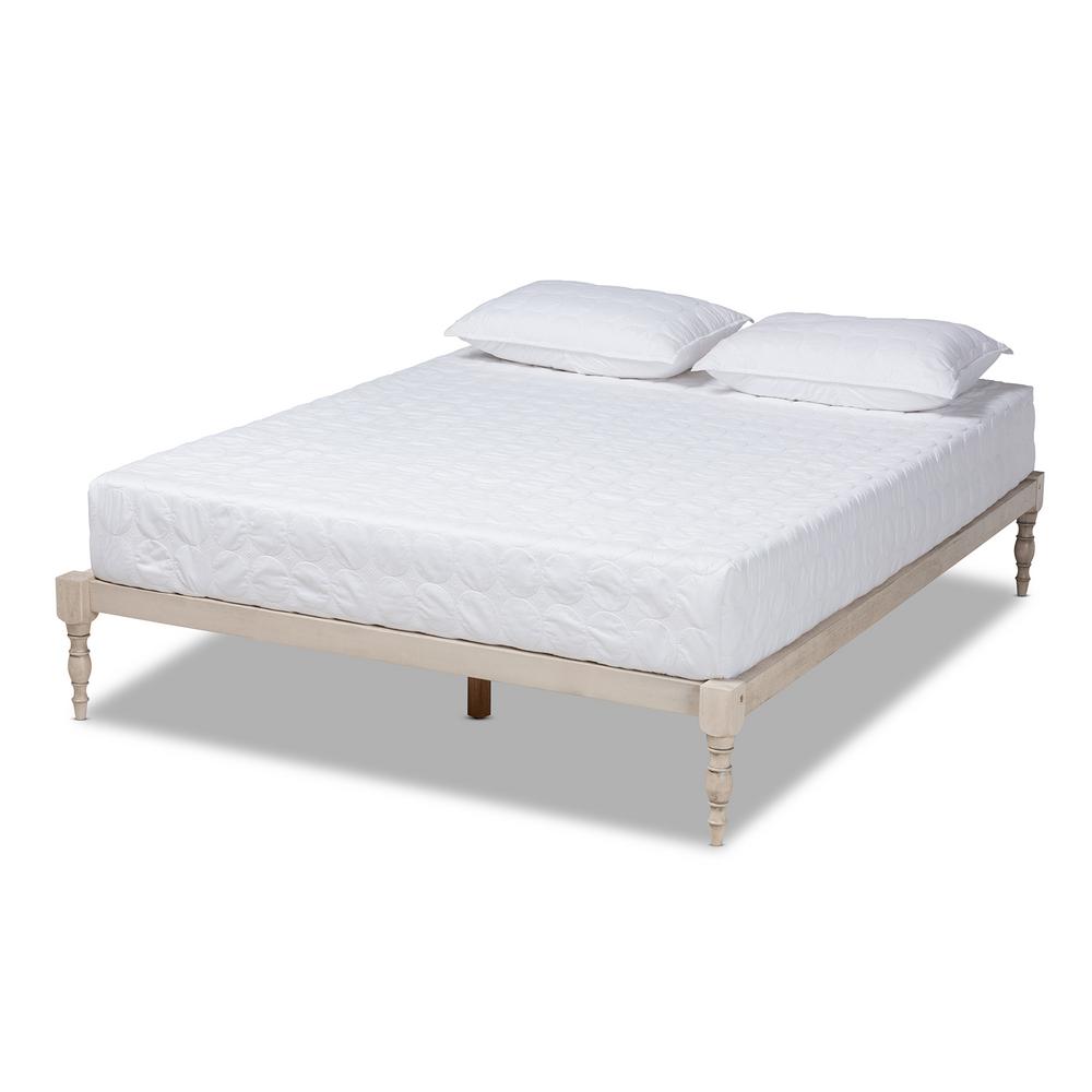 Baxton Studio Iseline White Full Platform Bed Frame-160 ...