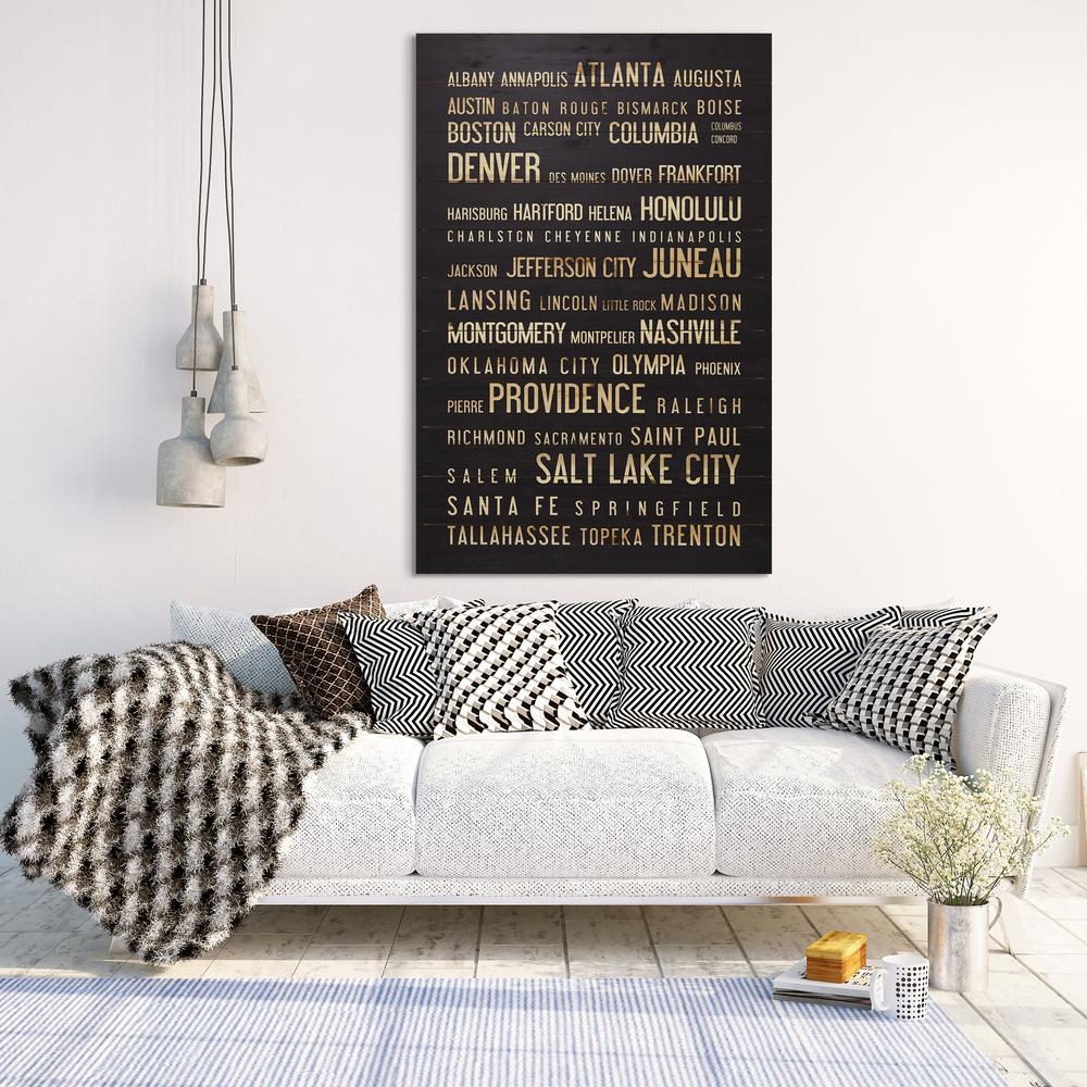 Wood Sign Yellow Wall Signs Wall Decor The Home Depot