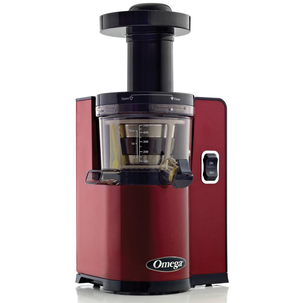 Omega Vertical Slow Speed Masticating Red JuicerVSJ843QR The Home Depot